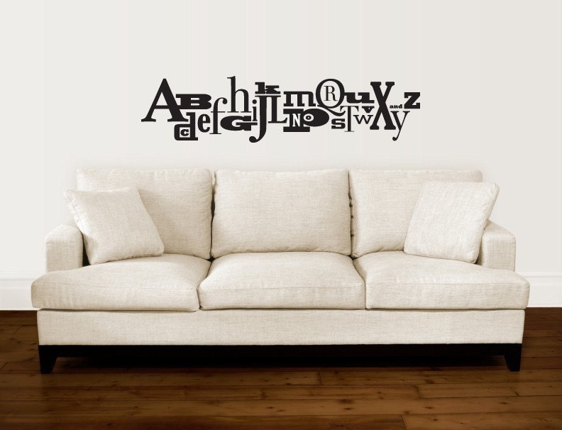 HUGE Vinyl Alphabet - vinyl wall art decals graphic stickers letters