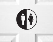 Restroom Symbol - vinyl wall art decals graphic stickers