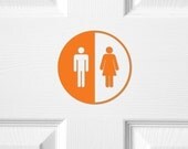 Restroom Symbol - vinyl wall art decals graphic stickers