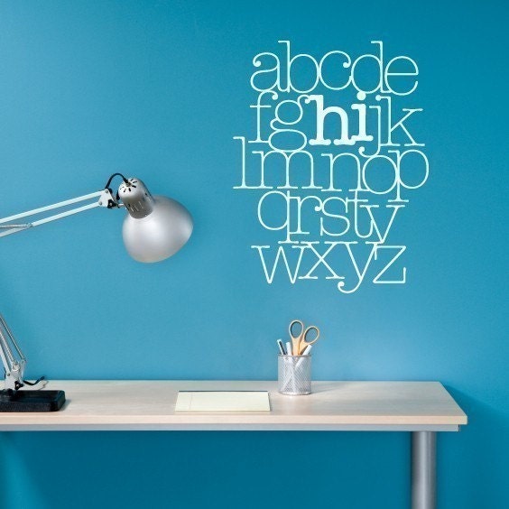 Hi Alphabet - vinyl wall art