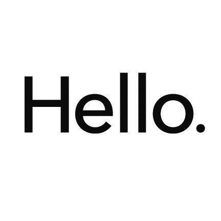 LARGE Hello - vinyl wall art decal graphic sticker