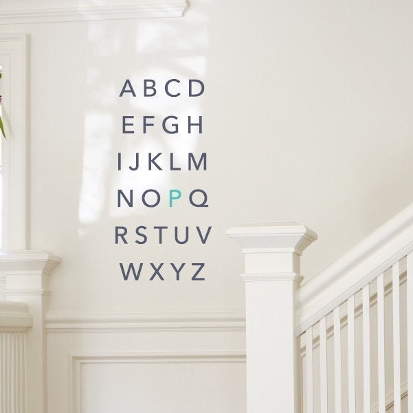 LARGE Block Alphabet - vinyl wall art decals graphic stickers letters