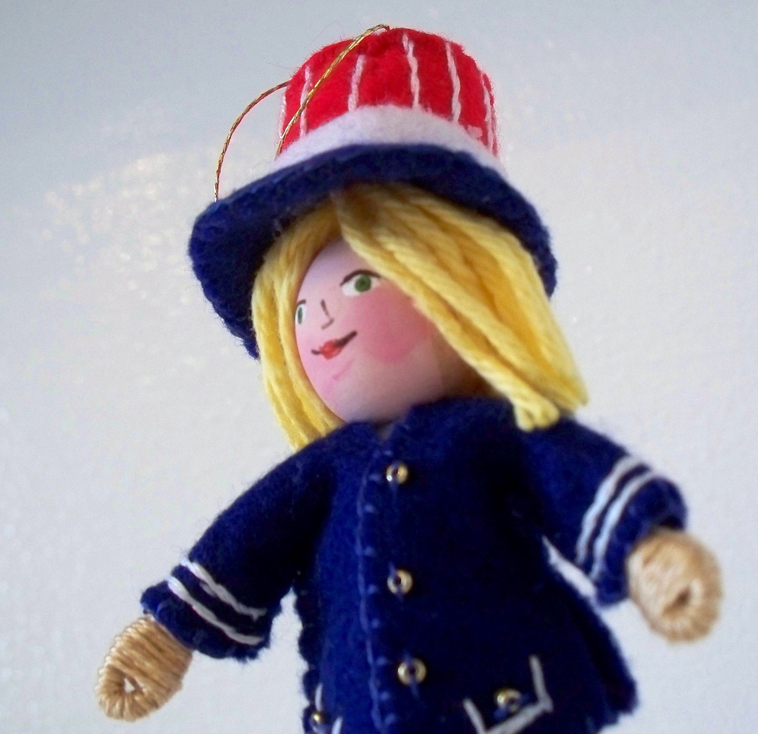 Dolls and Miniatures - Stars and Stripes for July 4th Pixie - art doll