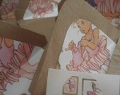 Ballerina handmade stationery