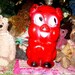Chalk Ware Red Piggy Bank Chalkware Piggie Bank Vintage