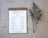 Rustic Wedding Programs
