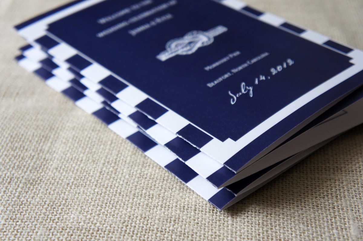 Nautical Wedding Programs