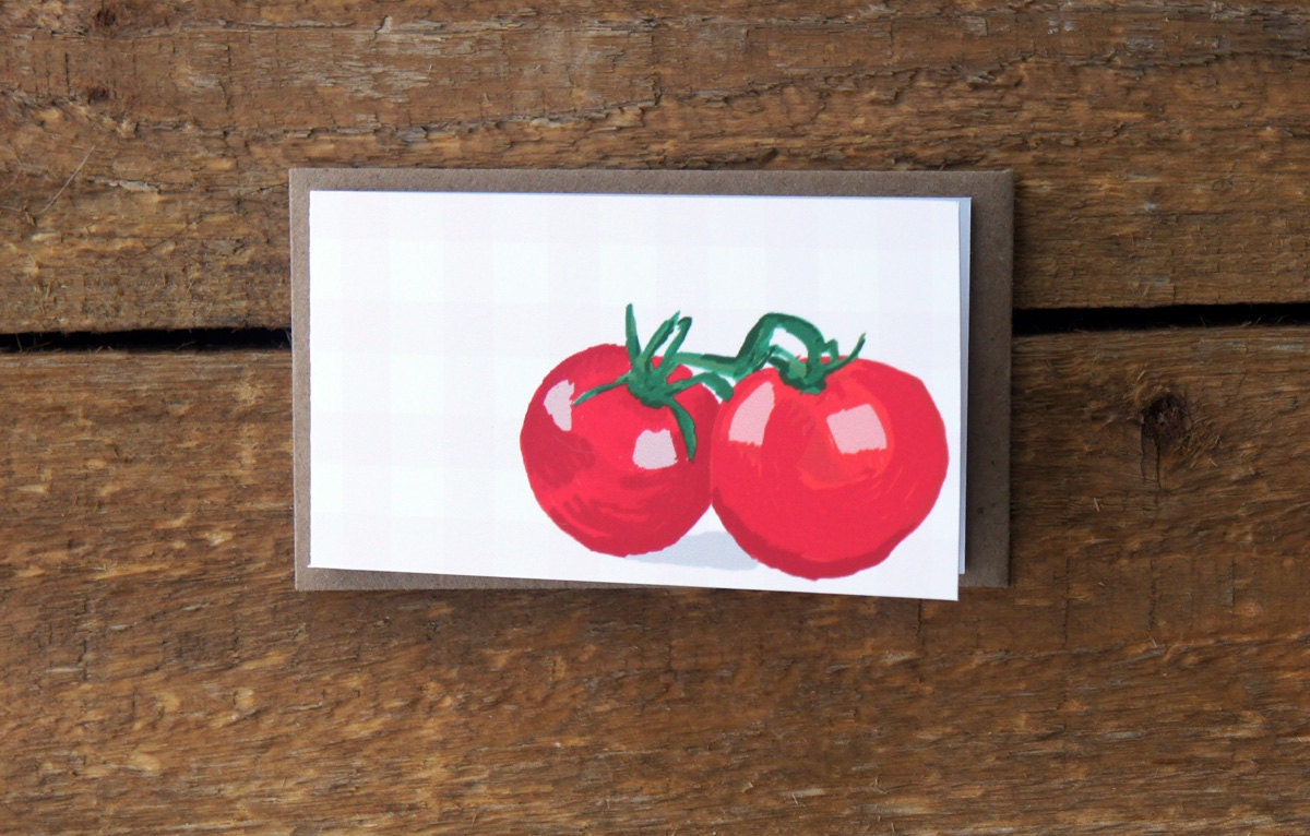 SALE Mini Tomato Note Cards
