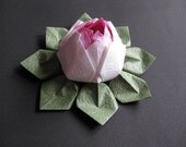 Origami Lotus Flower - Pink and White