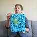 Fiber Art Mixed Media Soft Sculpture in Turquoise Blue - Lagoon