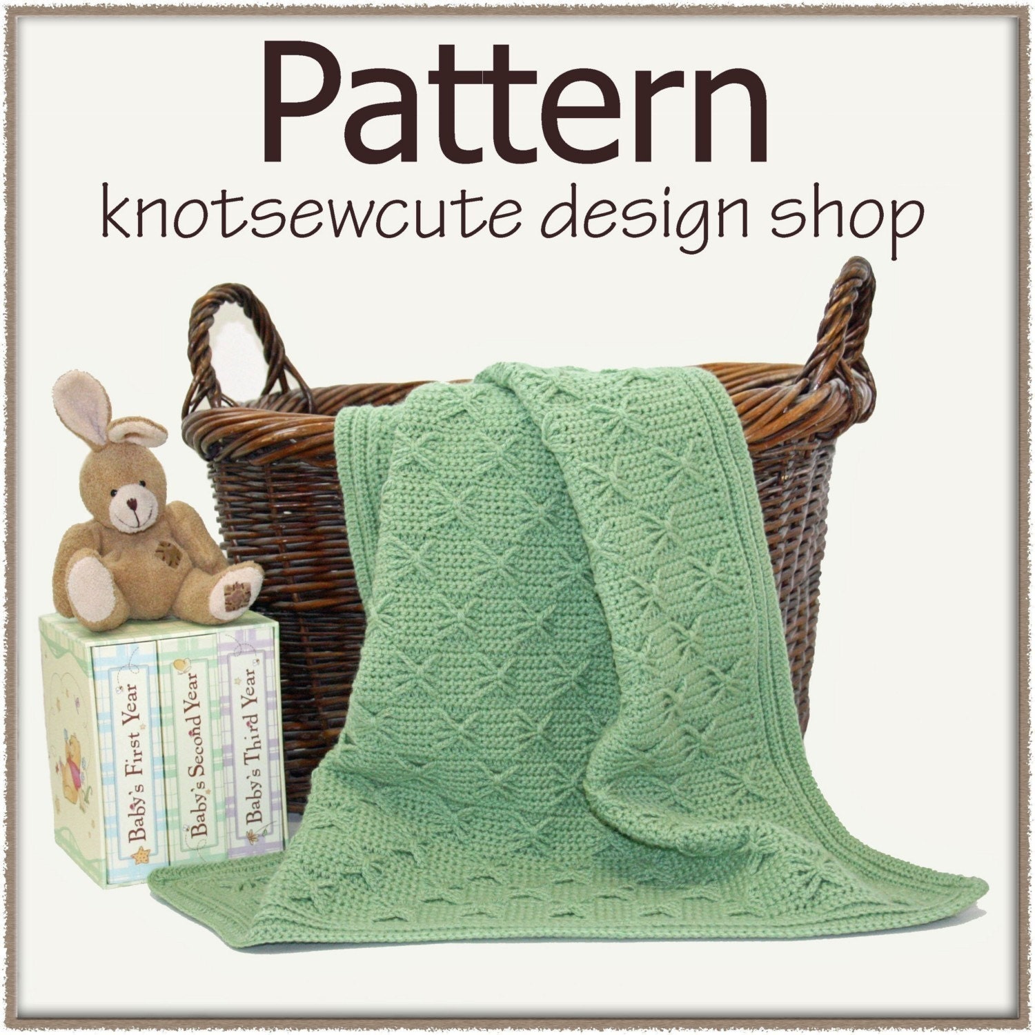 Wrapped in Bows Baby Blanket - Crochet Pattern (PDF) - INSTANT DOWNLOAD