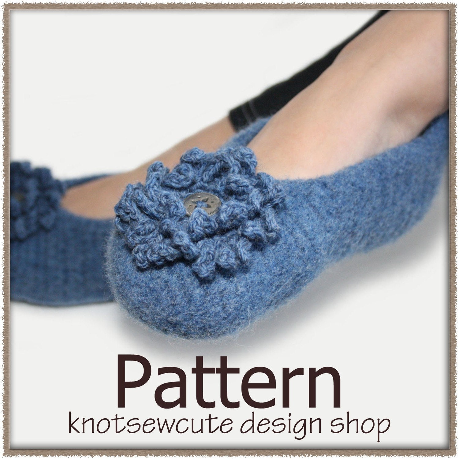 Simply Felted Ballet Flats - Crochet Pattern (PDF) - INSTANT DOWNLOAD