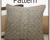 Aran Accent Pillow - Crochet Pattern (PDF) - INSTANT DOWNLOAD