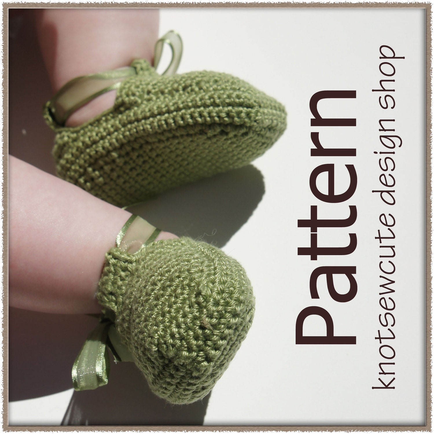 Baby Ribbon Shoes - Crochet Pattern (PDF) - INSTANT DOWNLOAD