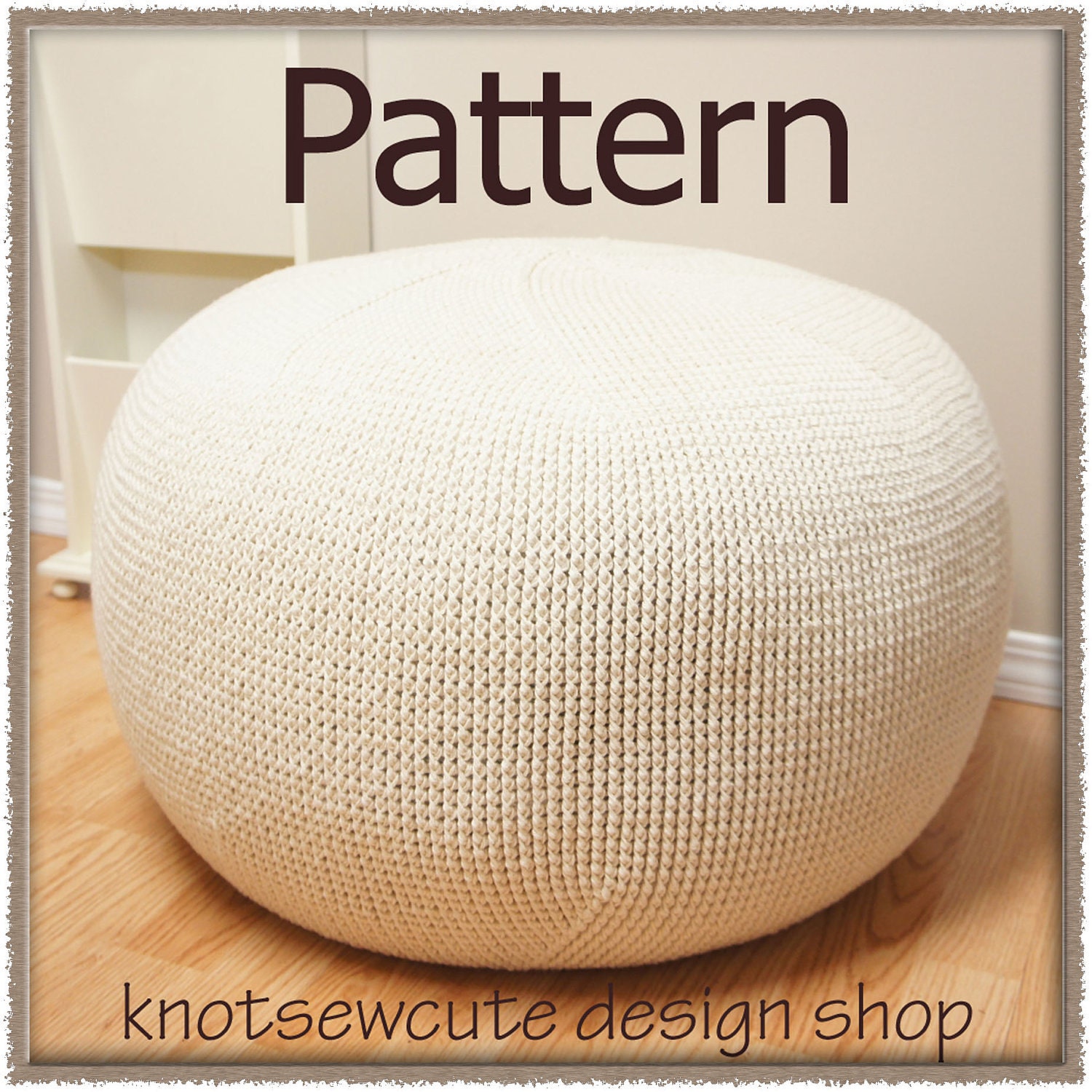 Pinwheel Pouf - Crochet Pattern (PDF) - INSTANT DOWNLOAD
