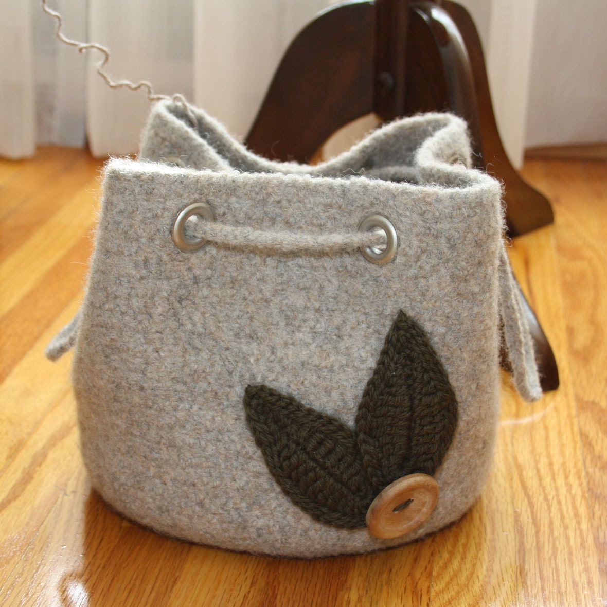 Grab and Go Project Bag - Felted Crochet Pattern (PDF) - INSTANT DOWNLOAD