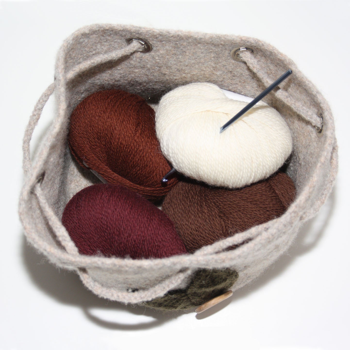 Grab and Go Project Bag - Felted Crochet Pattern (PDF) - INSTANT DOWNLOAD