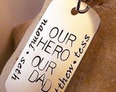 Daddy Dog Tag Pendant OR Key Chain PERSONALIZED