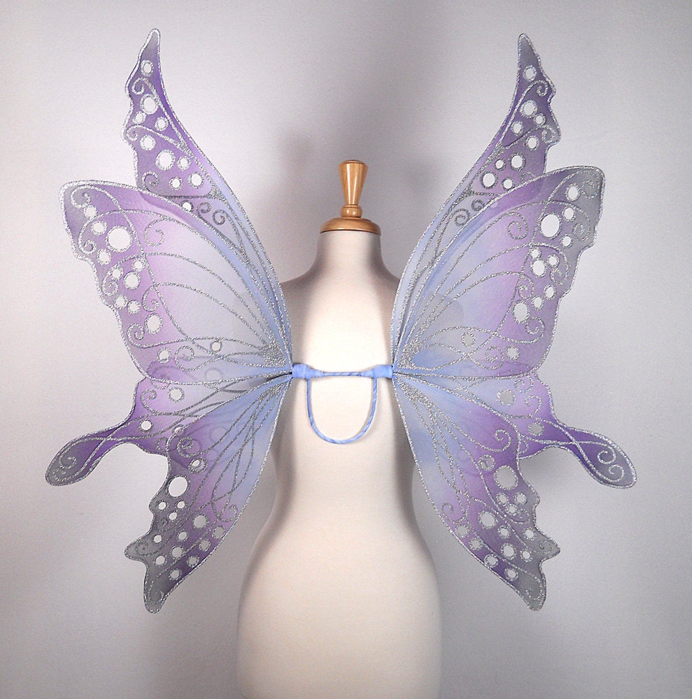 Fairy wings - Ideal for wedding, fairy costume, fairy photography - Blue fairy wings - Handmade - Custom - Ariel Design