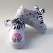 Girls Zebra Cupcake Shoes, Baby and Toddler, Animal Print, Painted, Kids Canvas Sneakers, M2MG