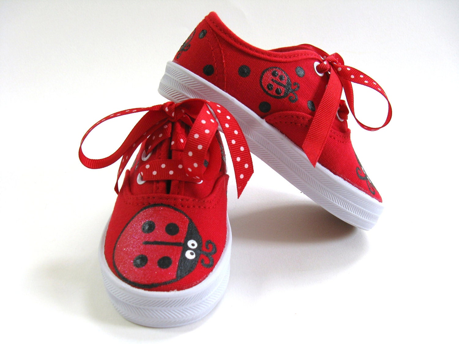 Girls Ladybug Shoes Baby and Toddler Red by boygirlboygirldesign