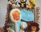 vintage 70s bits and bobs knitting pattern book 2641, gifts, accessories and toys