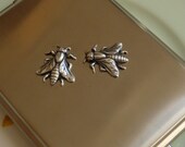 FLY metal cigarette case holder steampunk style with fly stampings