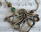 The Deep steampunk octopus necklace