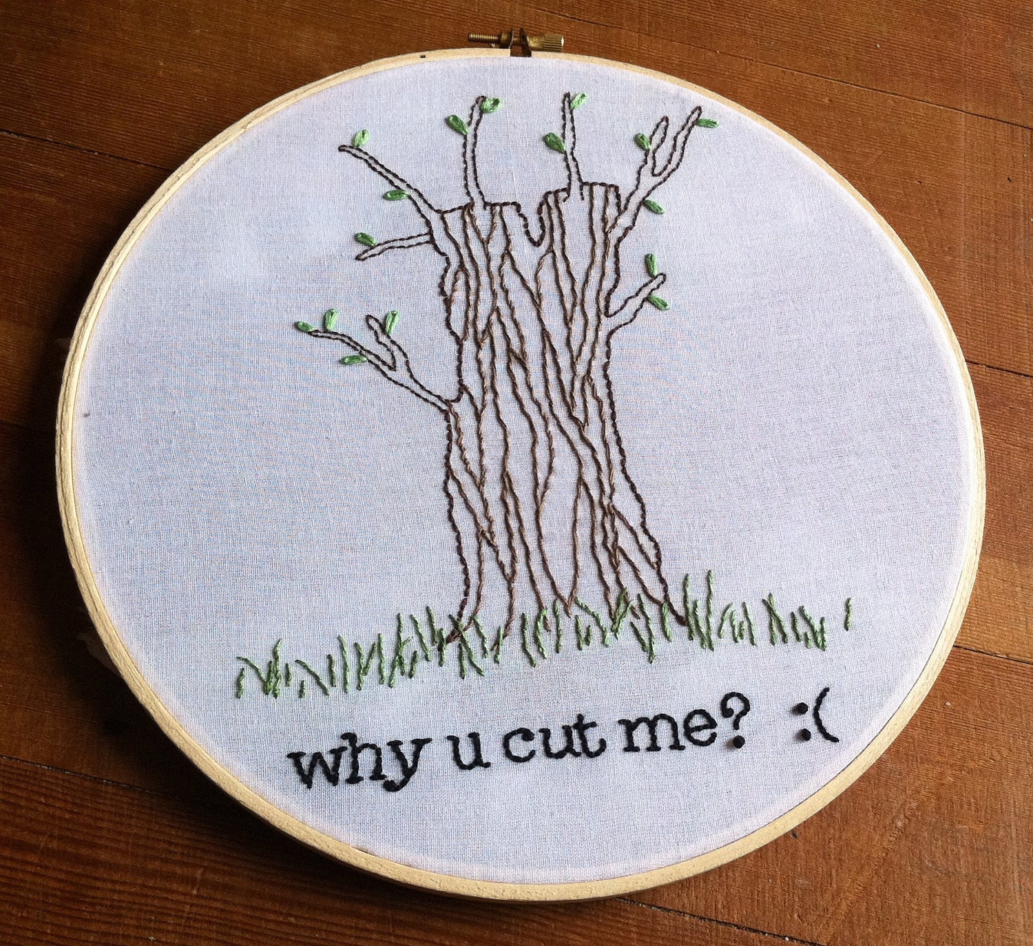PDF pattern - cut tree hand embroidery