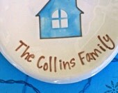 Personalized Family Bowl - Love Lives Here Ceramic Bowl / Custom Text