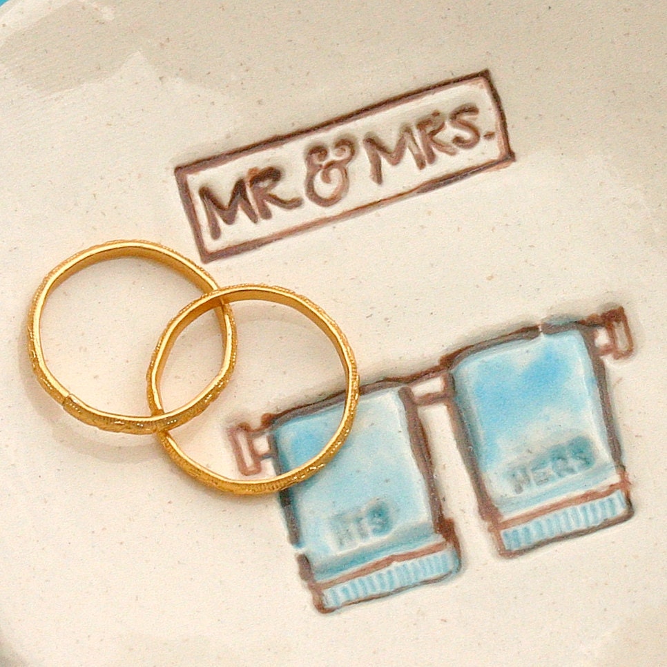 Personalized Wedding Keepsake Dish - His and Hers