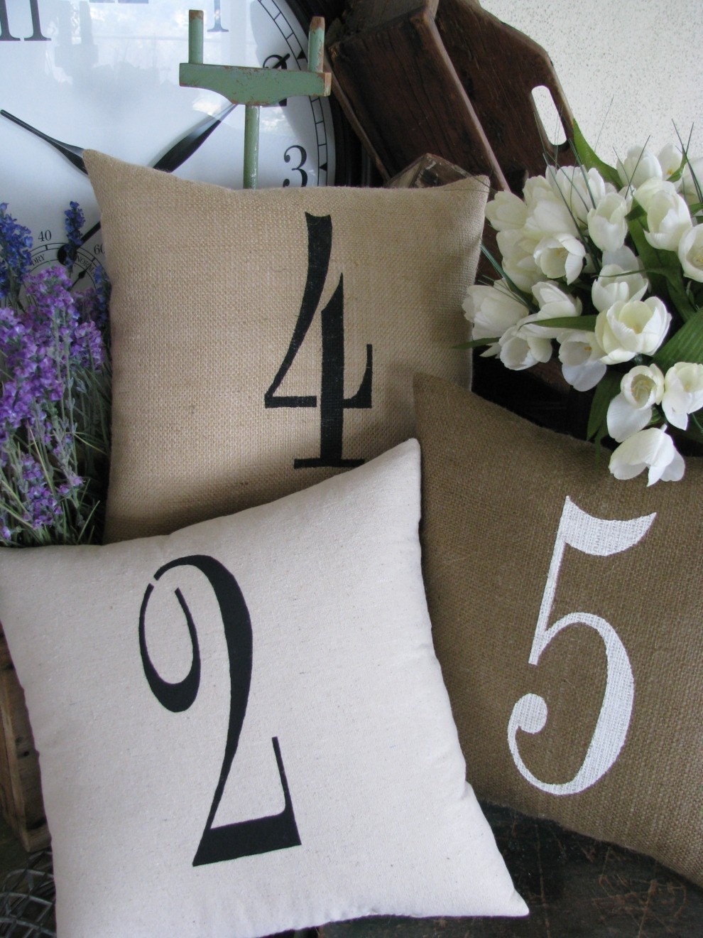 Large Single Number pillow