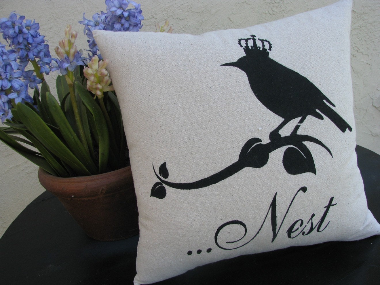 crow pillow