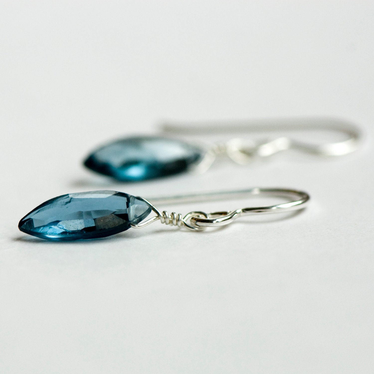 Marquis Earrings: London Blue Topaz