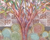 The Flower Tree -B- -Serigraph - 26 x 40 inches