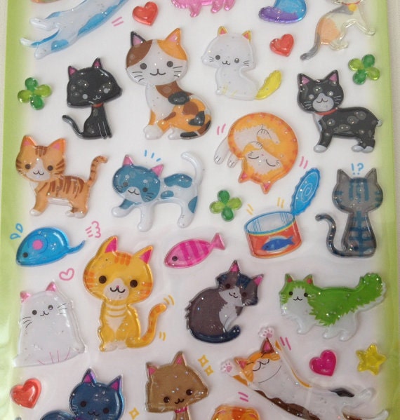 Gel Stickers - Candy Cats by Q-Lia