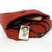 Crocheted Wallet Ruby Red Sparkle