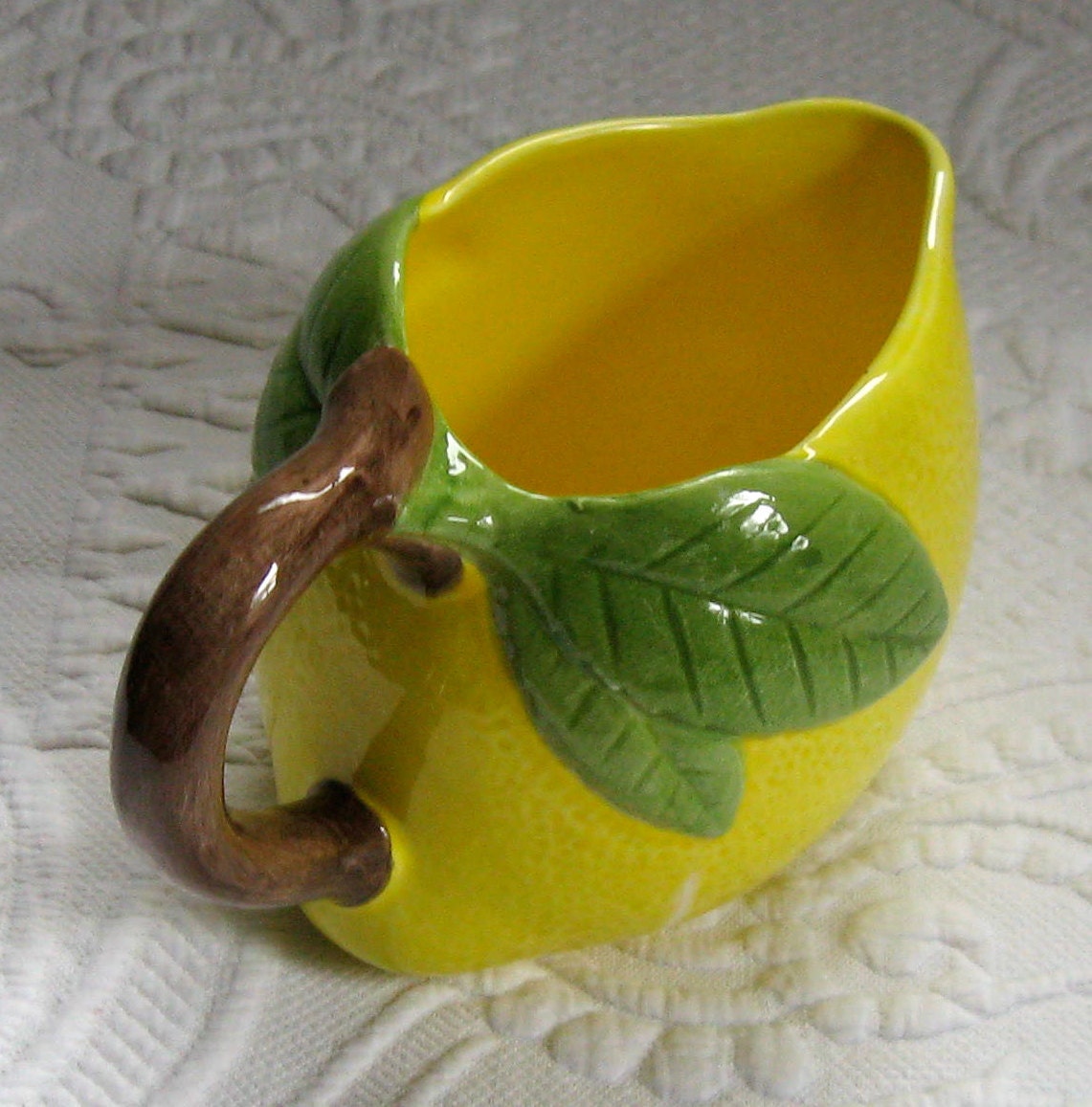 Vintage Lemon Shaped Retro PITCHER by vintagous on Etsy