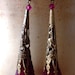 Mulberry Frosted Trumpet Lily Earrings, Floral Dangle Earrings, Gift for hER for under 20