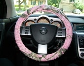 Pink Cotton Camo Steering Wheel Cover