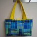 15% off- use code SAILAWAY15 - Turquoise and blue madras print tote