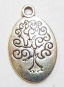20 Tree Drop Charms (double sided) 24x15mm