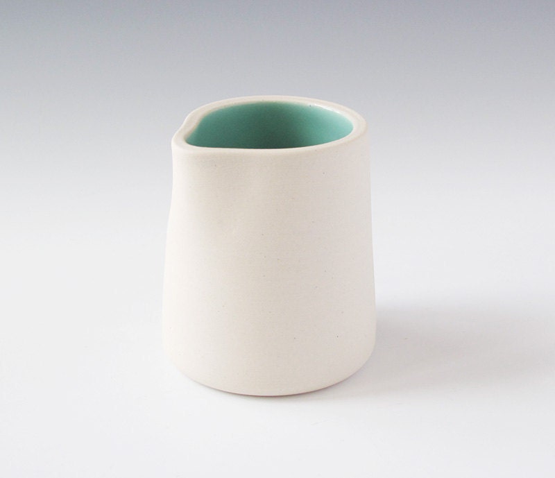 sugar & creamer set. (turquoise)
