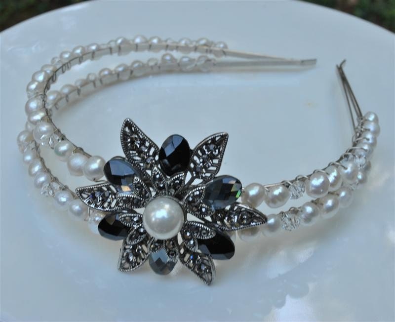Alexis Rhinestone and Pearl Special Occasion Headband