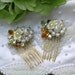 Vintage Rhinestone Autumn Beauty Brooch Haircombs