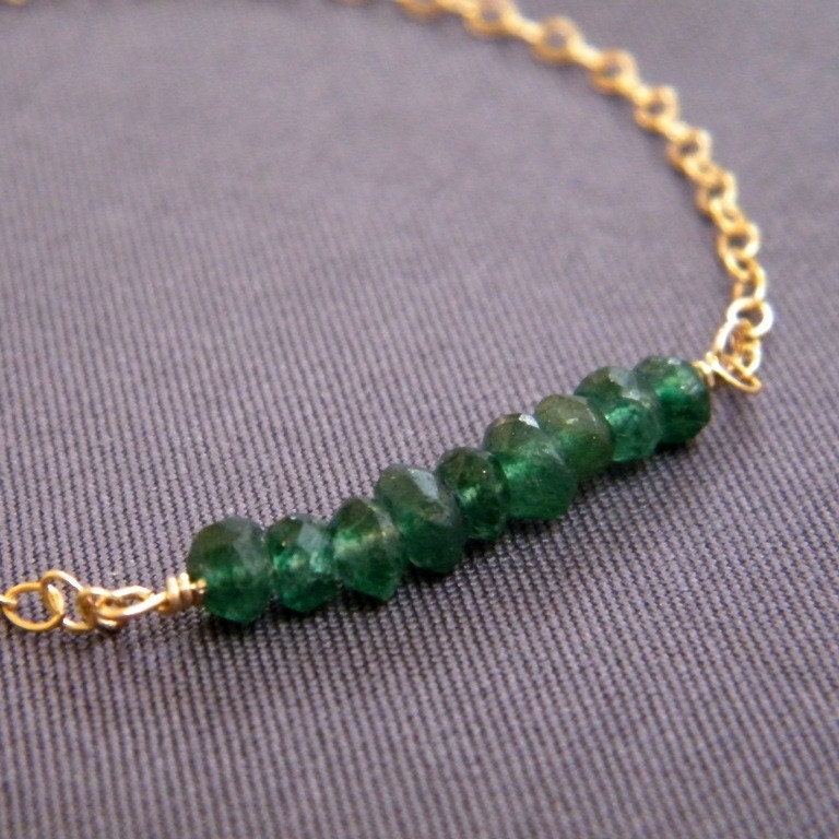 Lucky Bracelet, Gold Filled and Green Avanturine