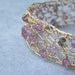 SALE 20% OFF - Pink Tourmaline Bracelet, Crochet Gold Wire, OOAK