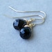 Dark Smoky Quartz Earrings,Wire Wrapped Gemstone Earrings, 14k Gold Filled Earrings