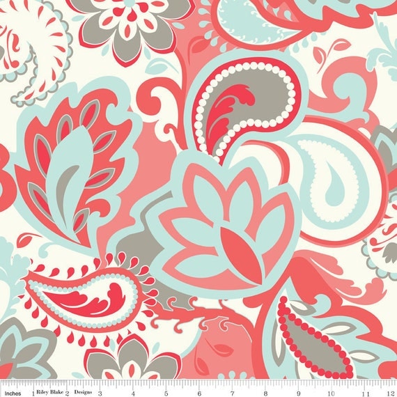 Verona Main in Rouge, Verona by Emily Taylor Design, Riley Blake, LAST FAT QUARTER
