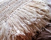 Throw Blanket cream tans and browns, Super soft with fringe, Wheat, neutral interior design, home decor, Ready To Ship